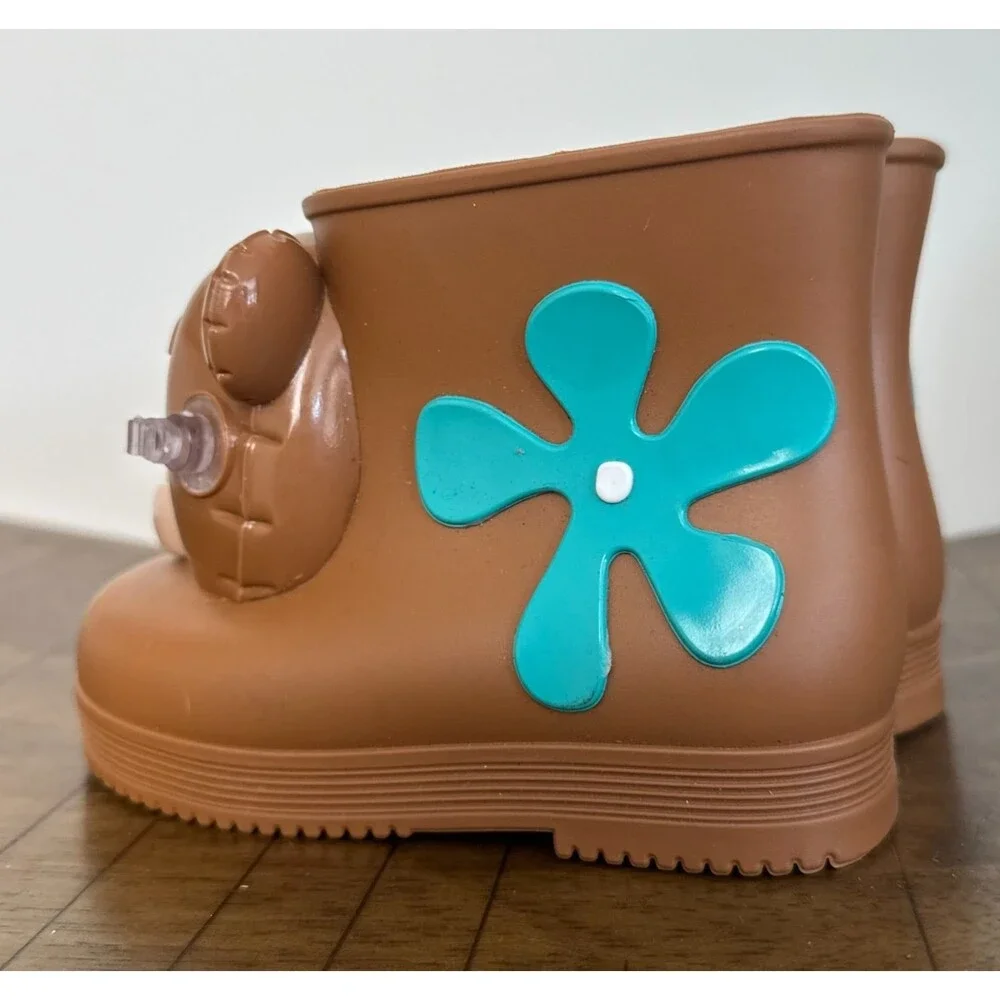 Mini Melissa Jeremy Scott Bear Rain Boots Toddler US 7/8 Brown Rubber Boots